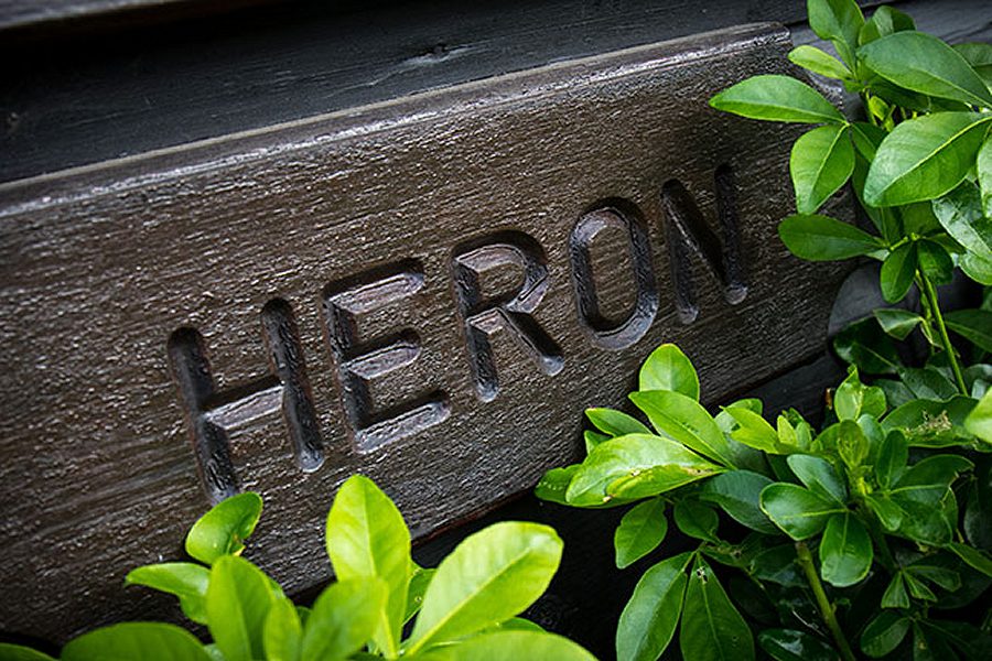 Heron Door Sign