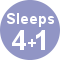 Sleeps 4+1