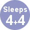 Sleeps 4+4