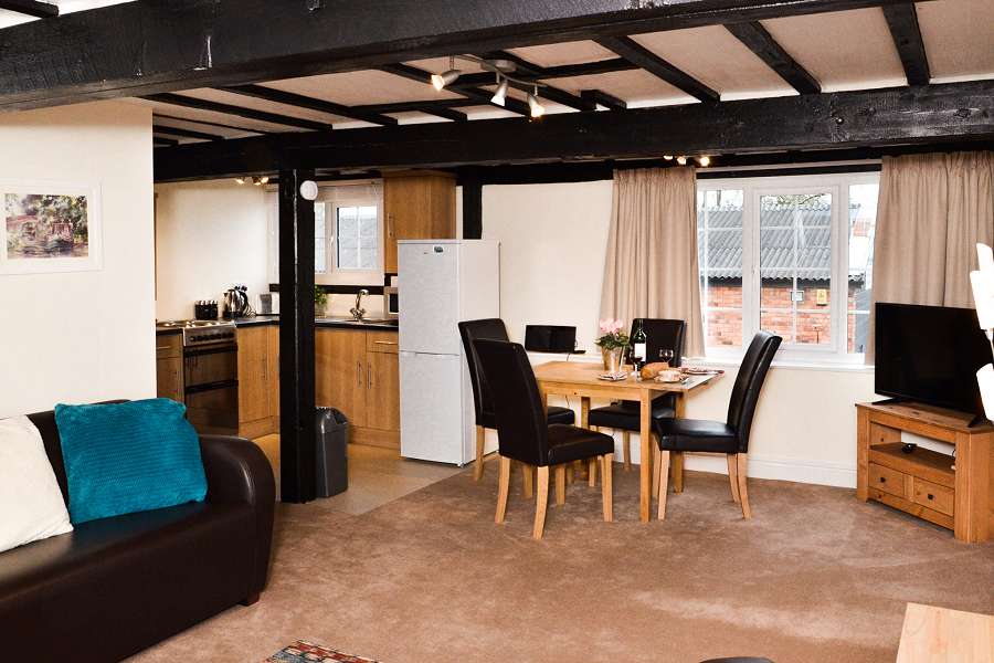 Wrenbury Mill Apartment 2 Open Plan Living Area