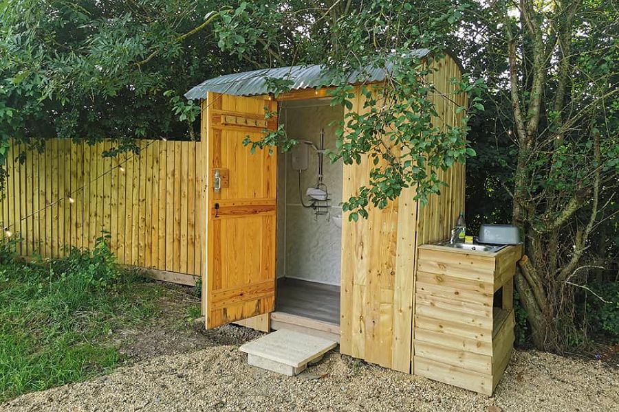 Bell Tents Shower/Toilet Room