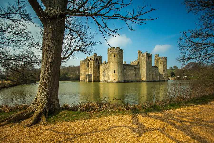 Bodiam Castle in East Sussex