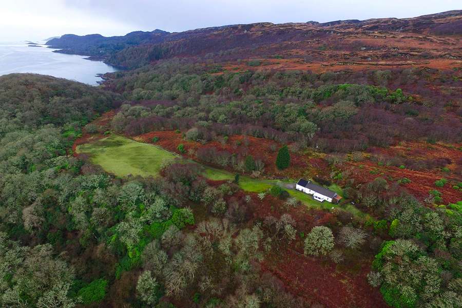 Cove Cottage Aerial View