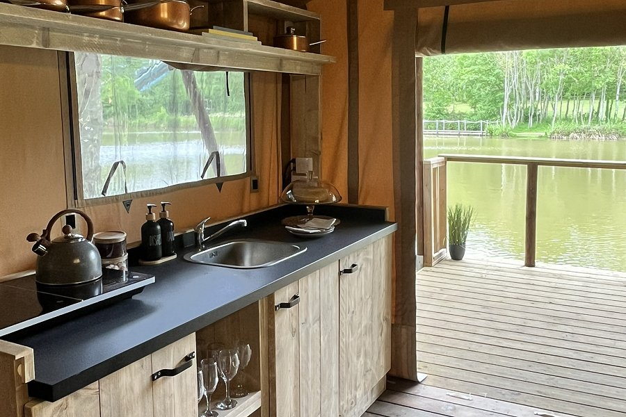 Safari Tent Teal Kitchen