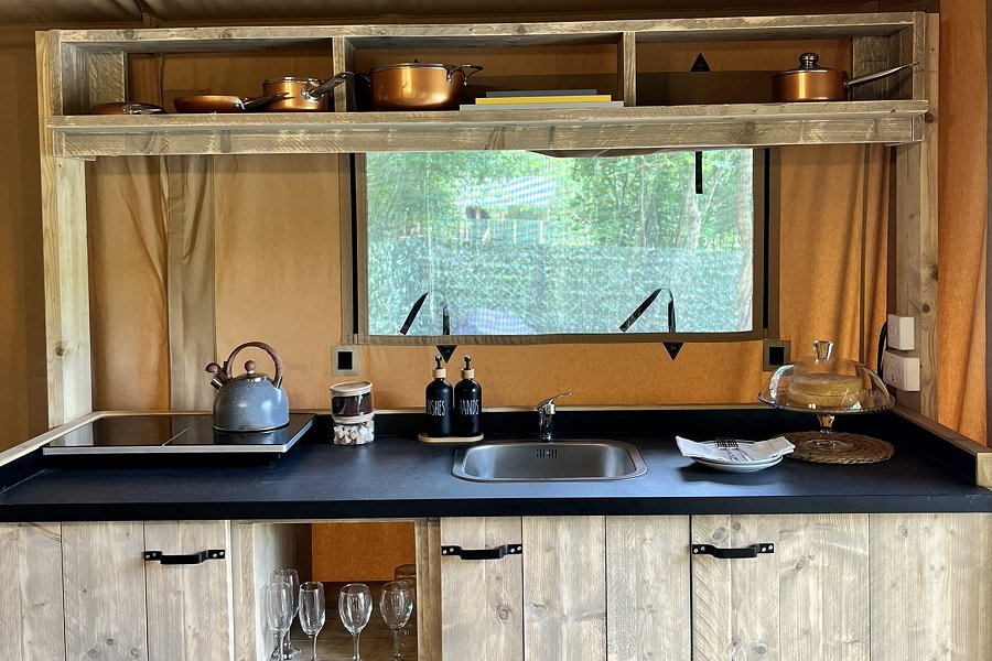 Safari Tent Teal Kitchen