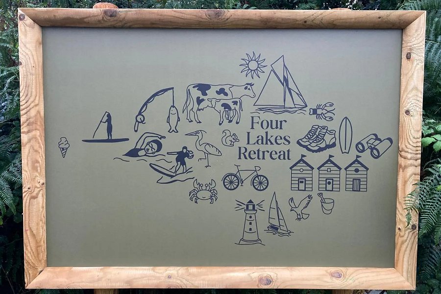 Four Lakes Retreat Sign