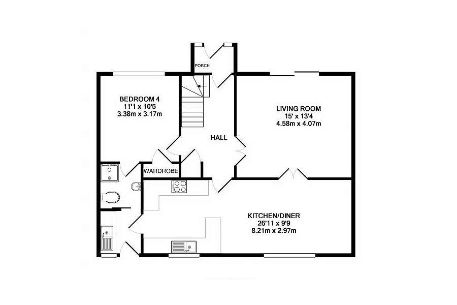 Capercaillie Cottage Ground Floor Plan