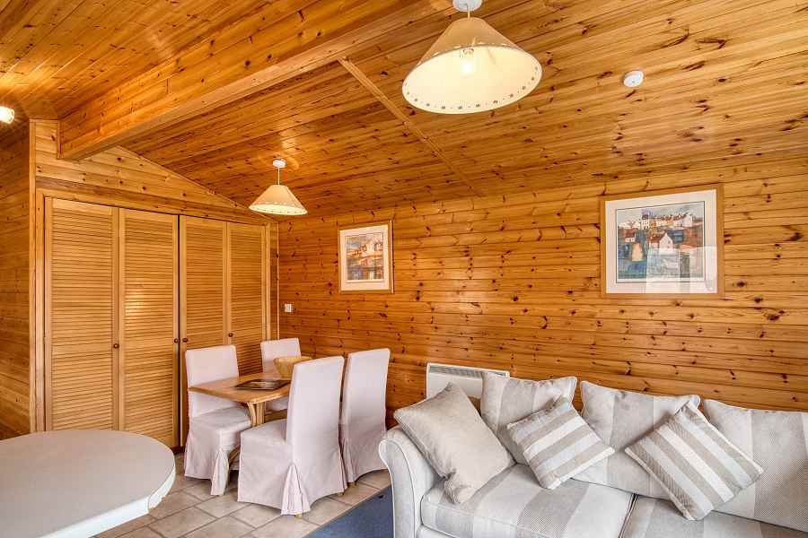 Lapwing Chalet Living Area