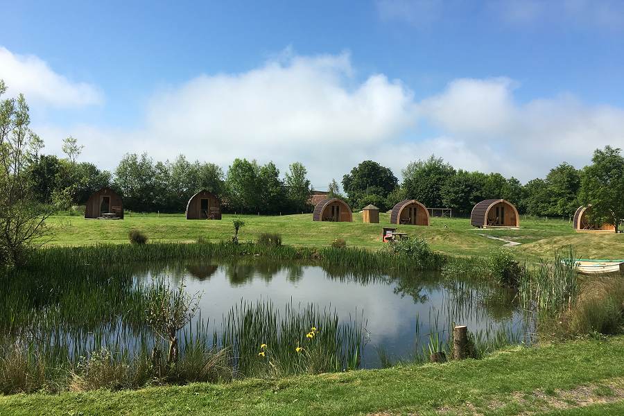 Wall Eden Raspberry Glamping Pod in Somerset