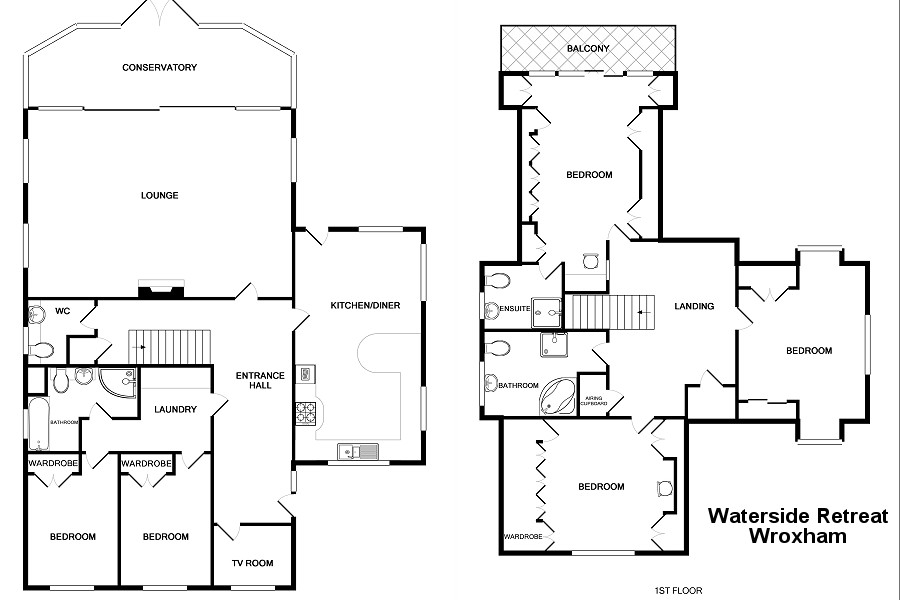 Waterside Retreat Aerial View