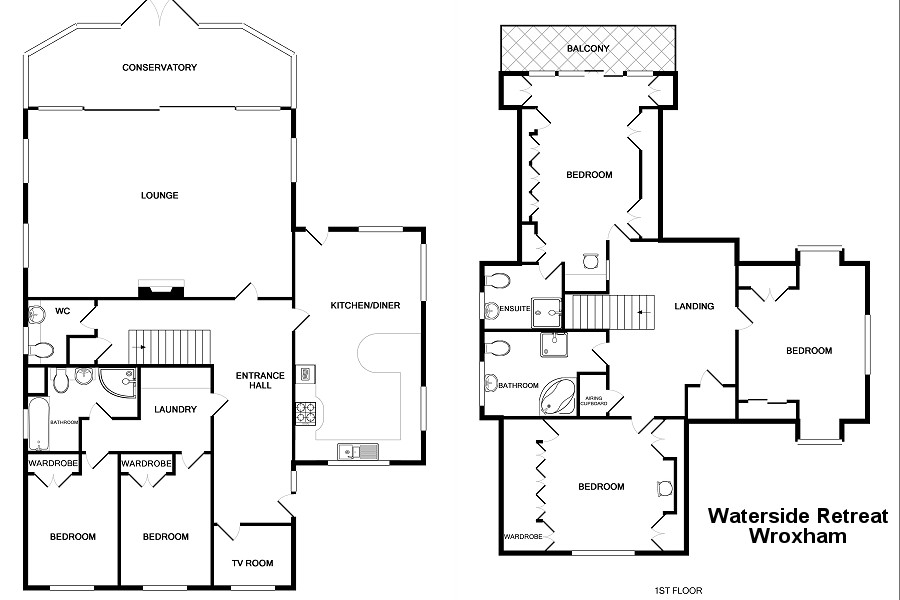 Waterside Retreat Aerial View