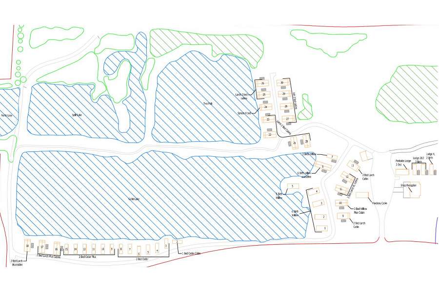 Woodlakes Site Map